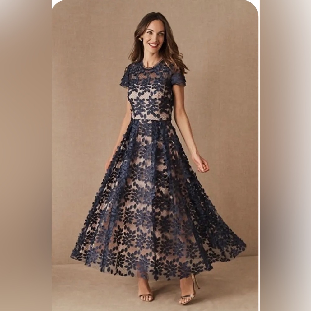 NWT BHLDN Formal Navy Mother of the Bride Lace Dress-size 6